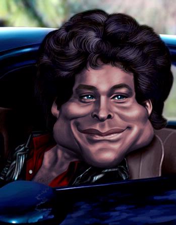 Il·lustració de caricatura de Michael Knight